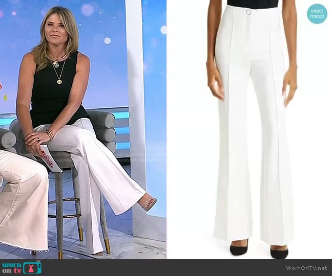 Veronica Beard Judy Flare Hem Pants worn by Jenna Bush Hager on Today