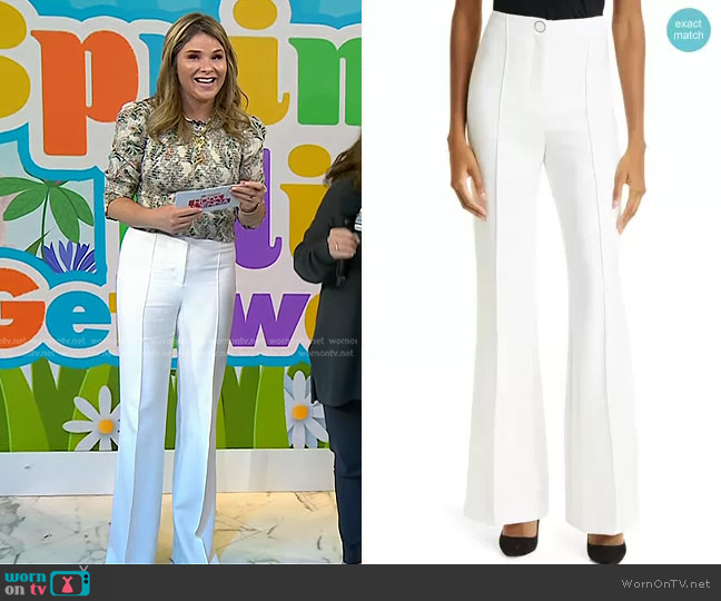 Veronica Beard Judy Flare Hem Pants worn by Jenna Bush Hager on Today