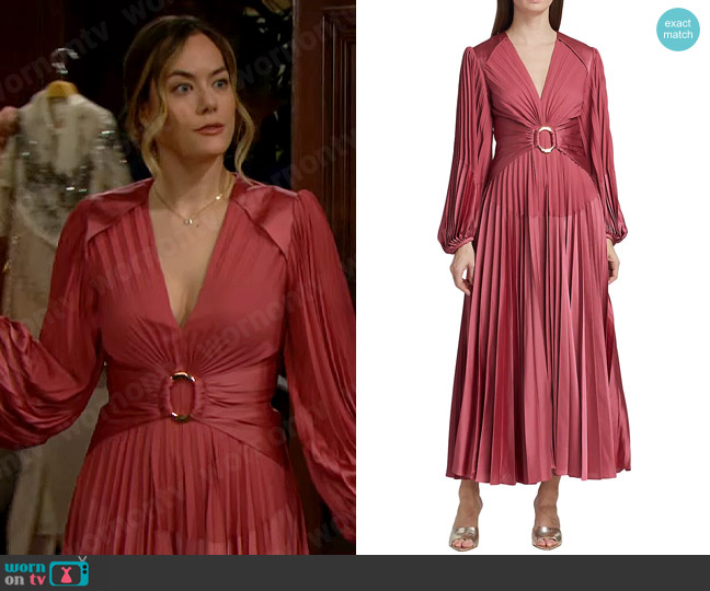 Acler Oakfield Dress worn by Hope Logan (Annika Noelle) on The Bold and the Beautiful