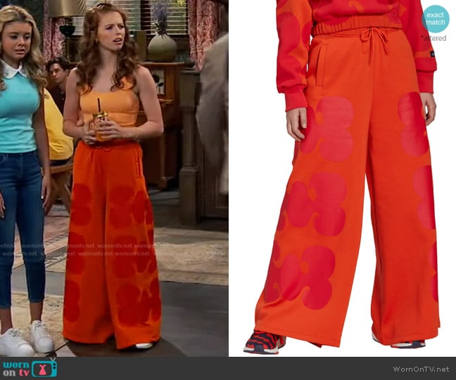Adidas x  Marimekko Wide Leg Pants worn by Victoria Vance (Jordan Clark) on Bunkd