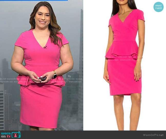 Alexia Admor Willow Peplum Sheath Dress worn by Violeta Yas on Today