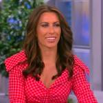 Alyssa’s pink gingham check dress  on The View