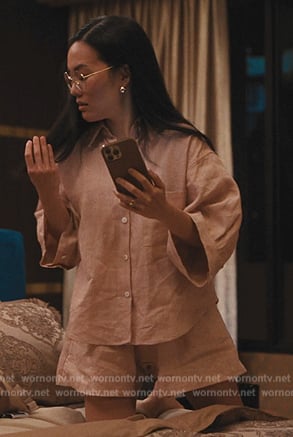 Amy’s red short sleeve pajama set on Beef
