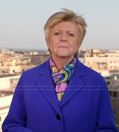 Anne Thompson’s purple coat on Today