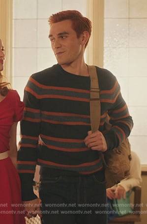 Archie’s striped sweater on Riverdale