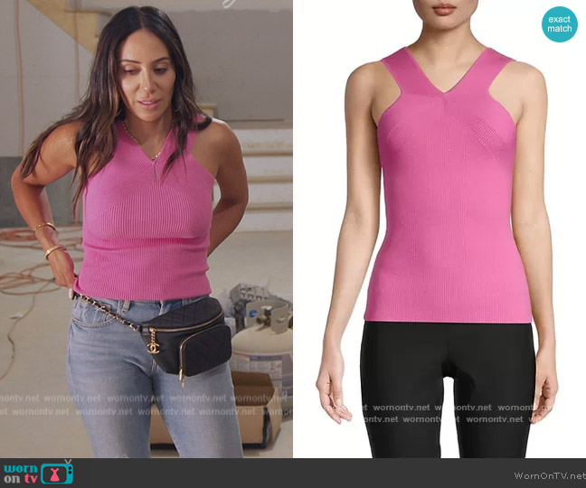 Bailey 44 Esme Sleeveless Rib-Knit Top worn by Melissa Gorga on The Real Housewives of New Jersey