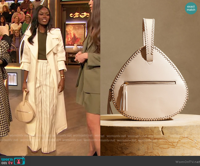 Banana Republic Triunfo Bag worn by Debbie Pierre on The Drew Barrymore Show