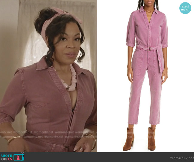 Ba&sh Frida Cotton and Linen Jumpsuit worn by (Alexis Fields) on All American