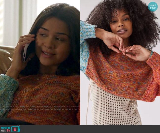 BDG Savannah Cropped Pullover worn by Dana Tasker (Annabella Didion) on True Lies