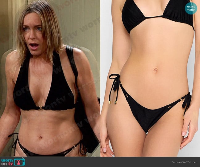 Beach Bunny Piper Tie Side Full Bottom worn by Nicole Walker (Arianne Zucker) on Days of our Lives