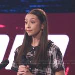 Bella Heichel’s black plaid dress on The Voice