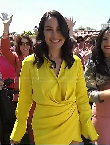 Brie Bella’s yellow mini shirtdress on Today
