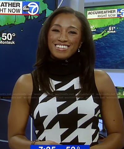Brittany Bell’s houndstooth dress on Good Morning America