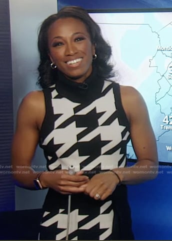 Brittany Bell’s houndstooth dress on Good Morning America