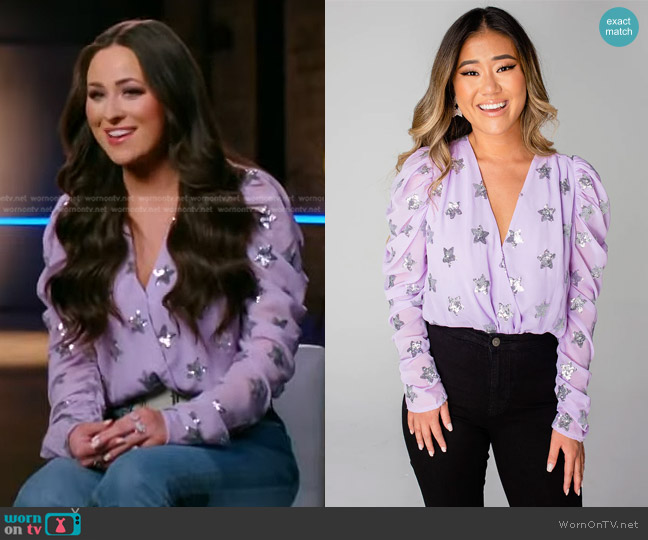 Buddy Love Joan Surplice Neckline Bodysuit worn by Holly Brand on The Voice