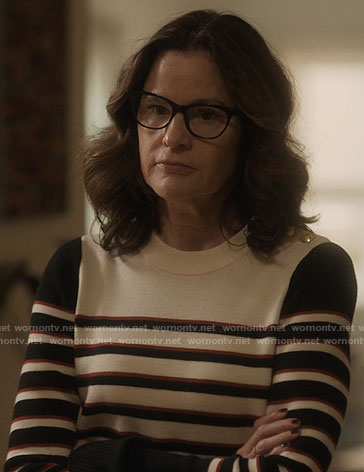 Carol’s striped colorblock sweater on Single Drunk Female