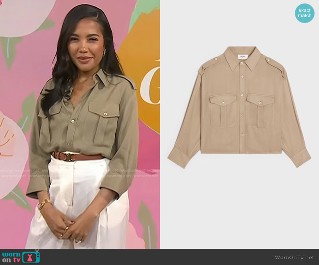 Celine Reporter Boyfriend Shirt worn by Emma Grede on Today