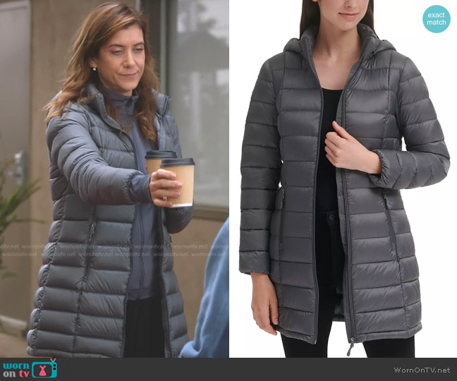 Charter Club Packable Hooded Down Puffer Coat worn by Addison (Kate Walsh) on Greys Anatomy