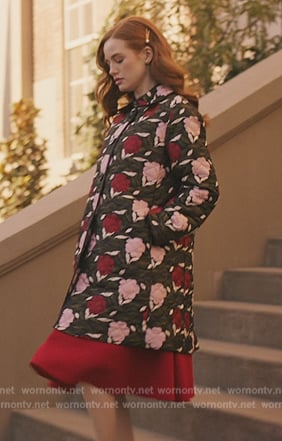 Cheryl’s floral jacquard coat on Riverdale