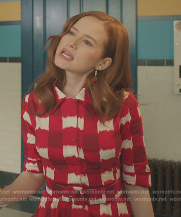 Cheryl’s red check shirtdress on Riverdale