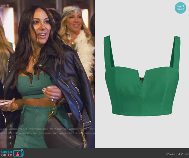 Cider Solid V-Wire Tank Top worn by Melissa Gorga on The Real Housewives of New Jersey