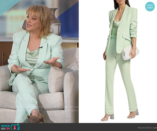 Cinq a Sept Braided Marta Silk Cami worn by Wendi McLendon-Covey on The Talk