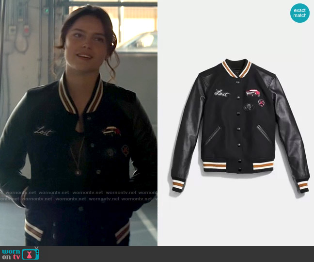 Coach Varsity Jacket worn by Sarah Cushing (Inde Navarrette) on Superman and Lois