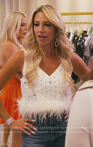 Danielle’s embellished crop top on The Real Housewives of New Jersey