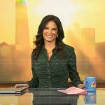 Darlene’s green printed shirtdress on Today