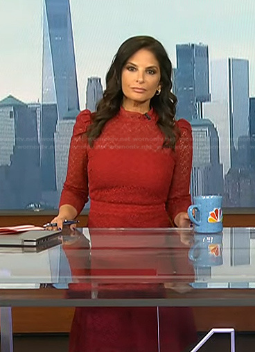 Darlene’s red lace dress on Today