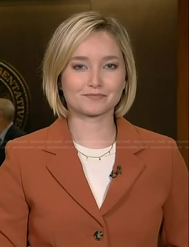 Dasha Burns’s brown blazer on NBC News Daily