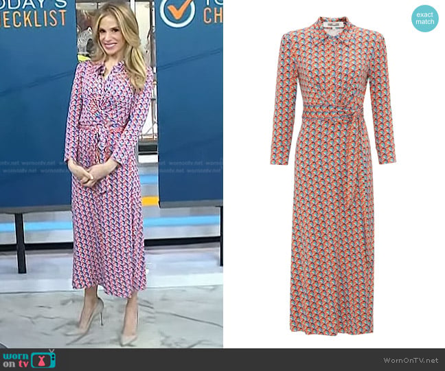 Diane von Furstenberg Sana Long Sleeve Wrap Dress worn by Dr. Marnie Nussbaum on Today