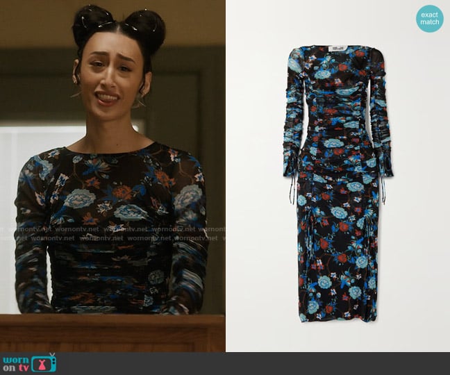 Diane von Furstenberg Corinne Ruched Dress worn by Mindy (Jojo Brown) on Single Drunk Female