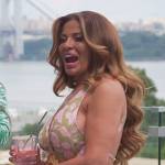 Dolores’s patchwork floral print dress on The Real Housewives of New Jersey