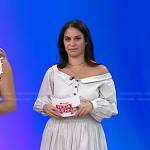 Donna’s white striped off-shoulder dress on Today