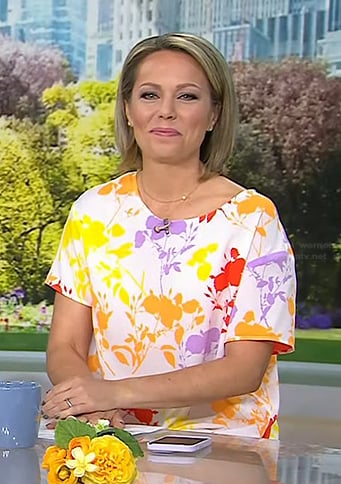 Dylan’s muticolor floral print top on Today