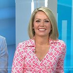 Dylan’s pink geometric print wrap dress on Today