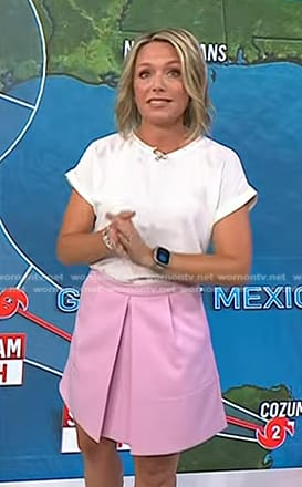 Dylan’s pink mini skirt on Today