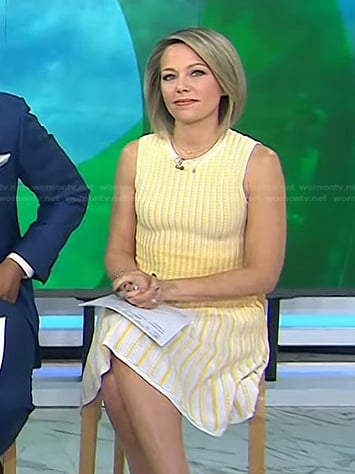 Dylan’s yellow striped knit dress on Today