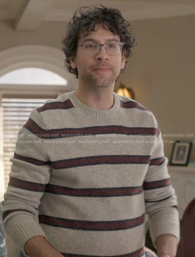 Edward’s striped sweater on Not Dead Yet