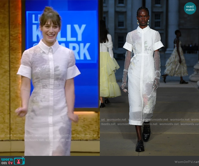 Erdem 2023 Collection worn by Lizzy Caplan on Live with Kelly and Mark