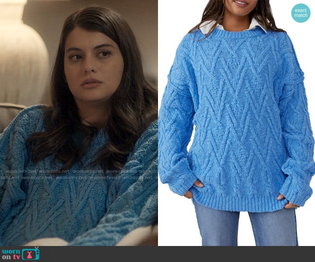 Free People Isla Sweater worn by Samantha Fink (Sofia Black-D'Elia) on Single Drunk Female