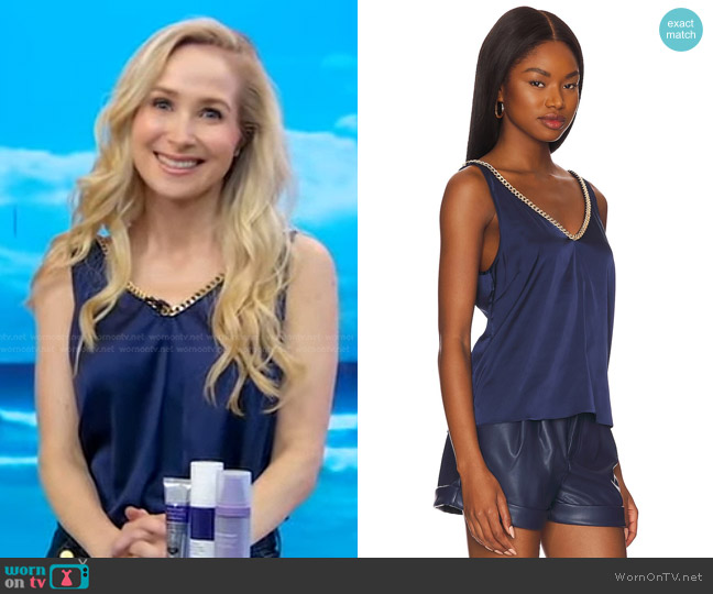 Generation Love Dallas Chain Tank worn by Dr. Whitney Bowe on Good Morning America