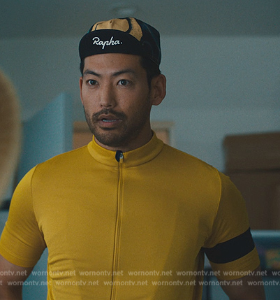 George’s yellow cycling jersey on Beef