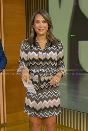 Ginger’s zig zag print shirtdress on Good Morning America