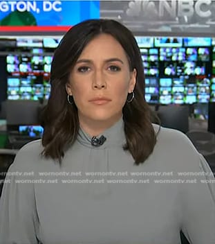 Hallie Jackson’s grey mock neck blouse on Today