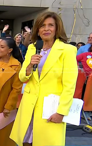 Hoda’s yellow coat on Today