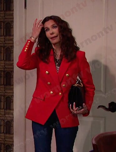 Hope’s red double breasted blazer on Days of our Lives