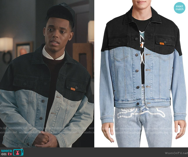 Ice Cream Dynamic Duo Denim Jacket worn by Will Smith (Jabari Banks) on Bel-Air