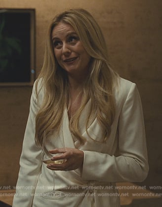 Willa’s white wrap blouse on Succession